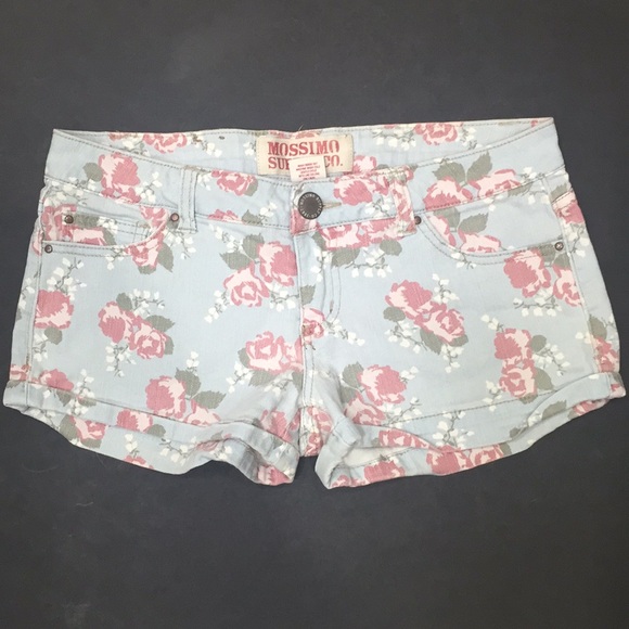 Floral Jean Shorts - Picture 1 of 4